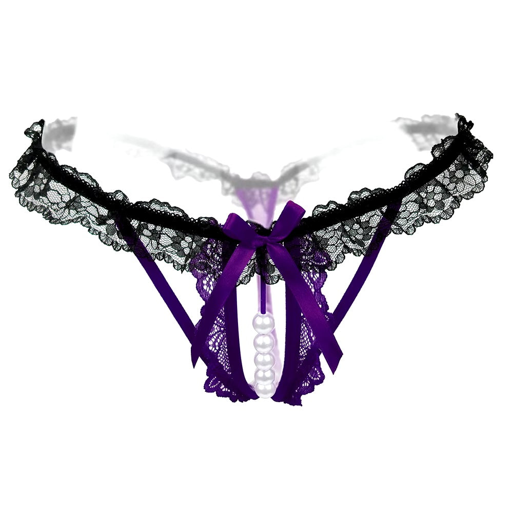 Colaless G-String - Morado/Negro